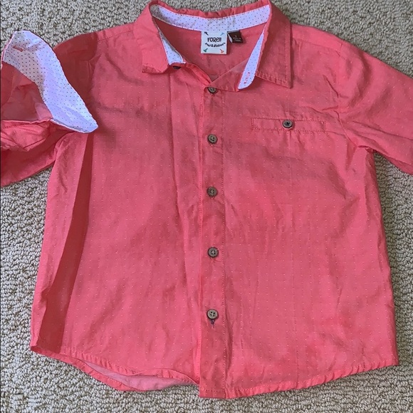 Other - Salmon pin dot button down boys size 7